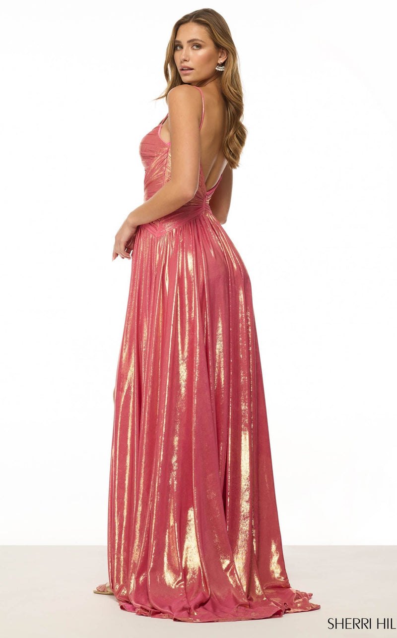 Sherri Hill 57167 Prom Dress - Hot Pink/Gold | NewYorkDress Sherri Hill 57167 Prom Dress - Hot Pink/Gold | NewYorkDress