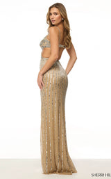 Sherri Hill 57185 Nude/Silver