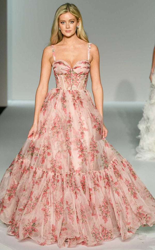 Sherri Hill 57208 Blush/Red Print