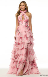Sherri Hill 57251 Pink Print