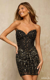 Sherri Hill 57267 Black/Gold
