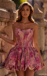 Sherri Hill 57367 Rose/Gold Print