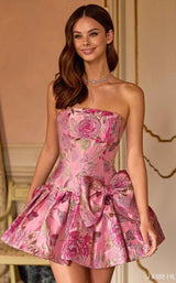 Sherri Hill 57468 Rose/Gold Print