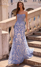 Sherri Hill 57526 Ivory/Blue