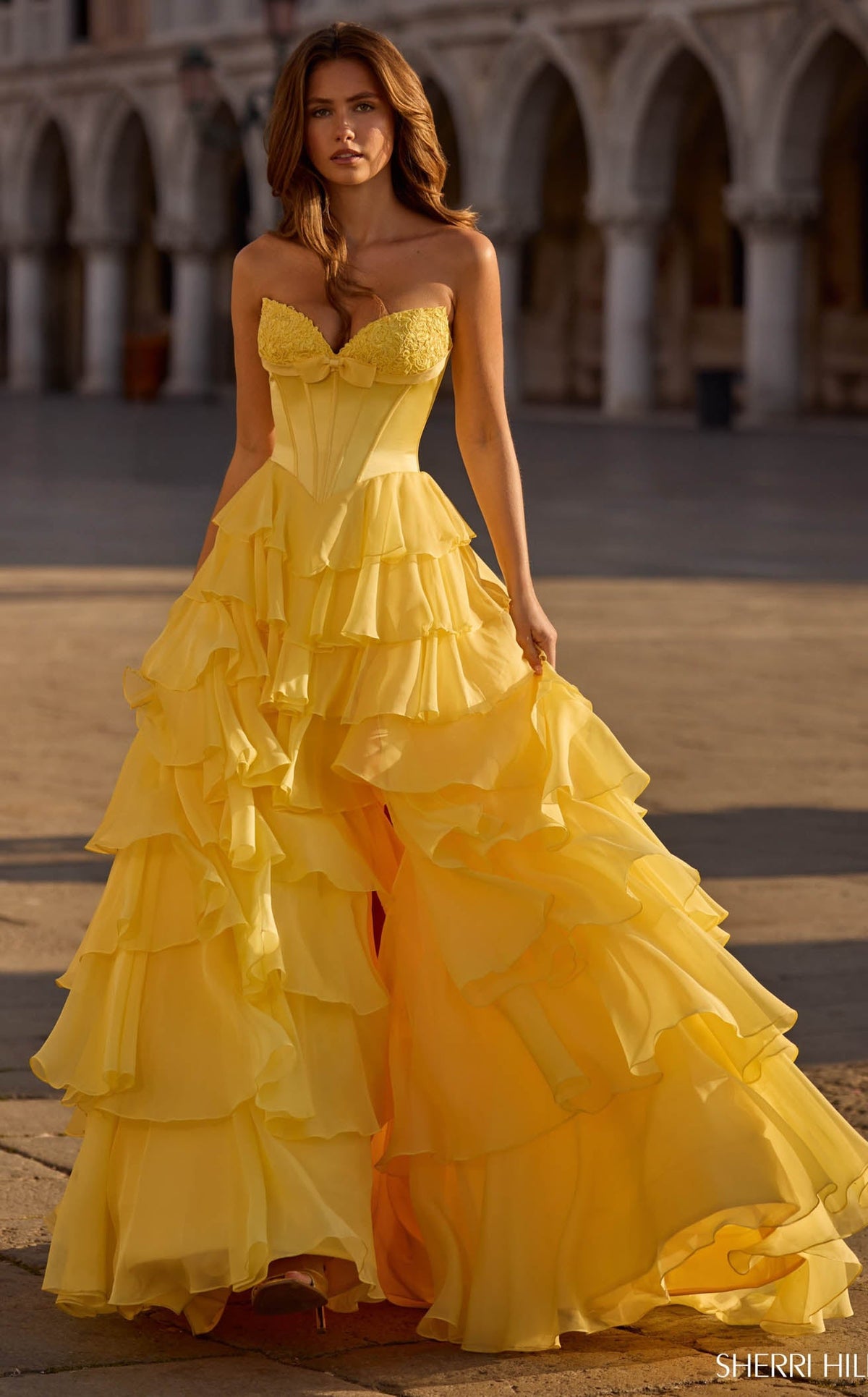 yellow sherri hill dress Sherri Hill 57586 Prom Dress - Periwinkle