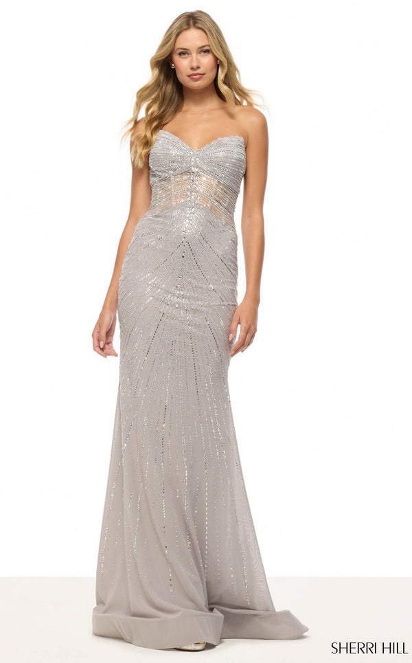 Sherri Hill 57651 Silver