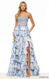 Sherri Hill 57662 Ivory/Blue