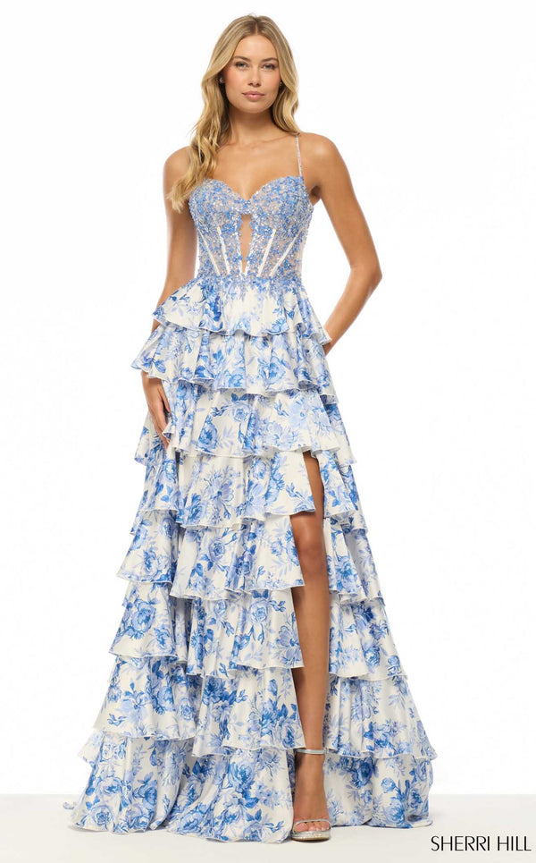 Sherri Hill 57662 Ivory/Blue