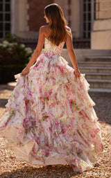 Sherri Hill 57693 Ivory/Pink/Green Print