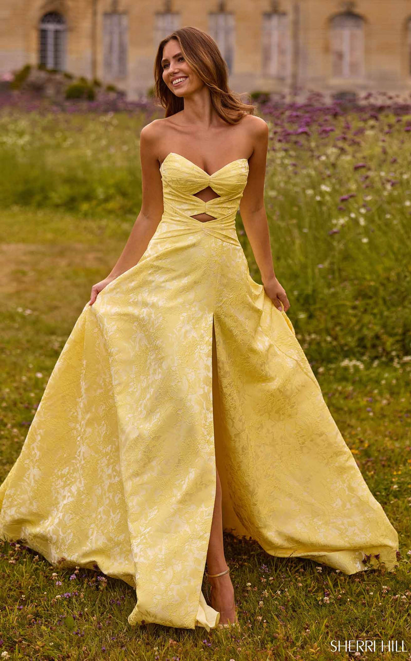 Sherri Hill 57710 Light Yellow