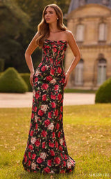 Sherri Hill 57719 Black Print