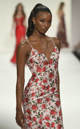 Sherri Hill 57720 Pink Print