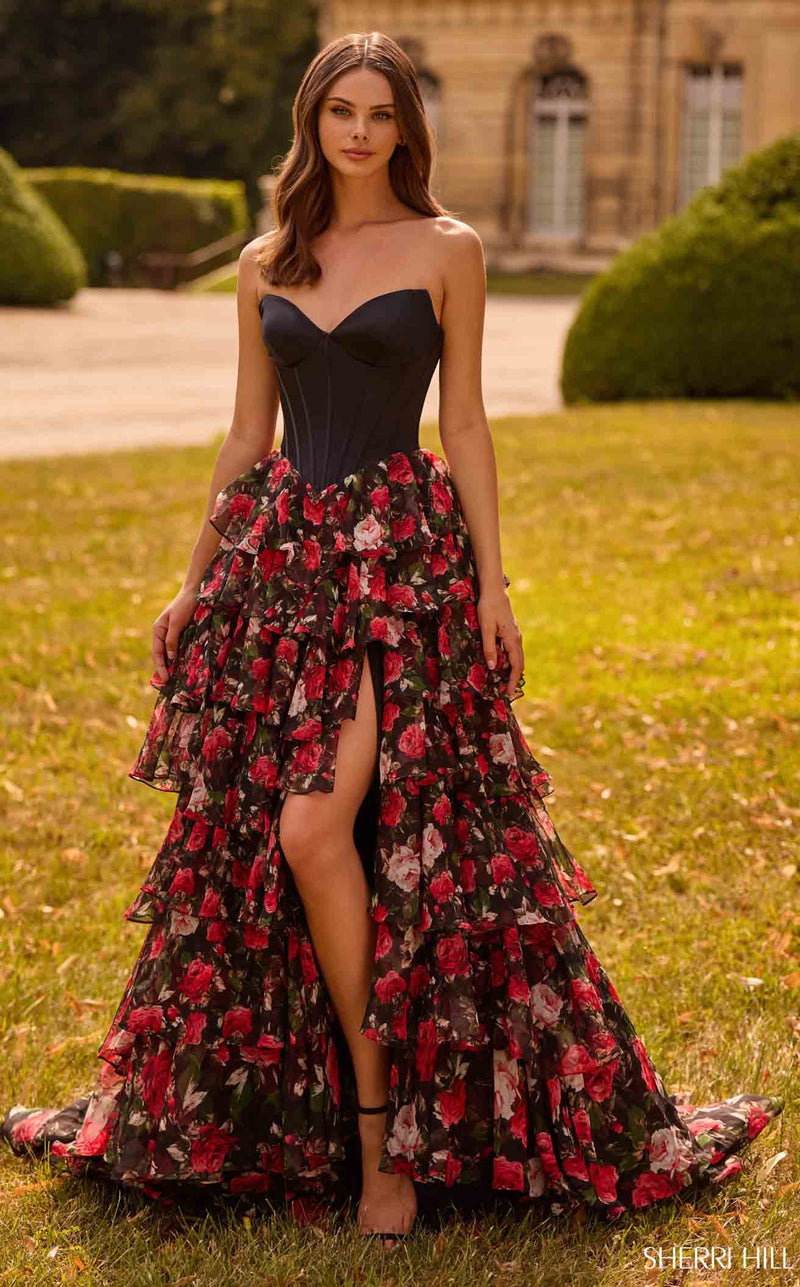 Sherri Hill 57722 Black Print