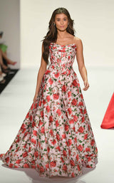 Sherri Hill 57723 Pink Print