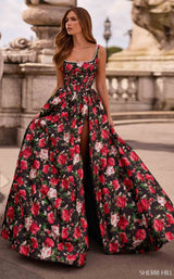 Sherri Hill 57725 Black Print