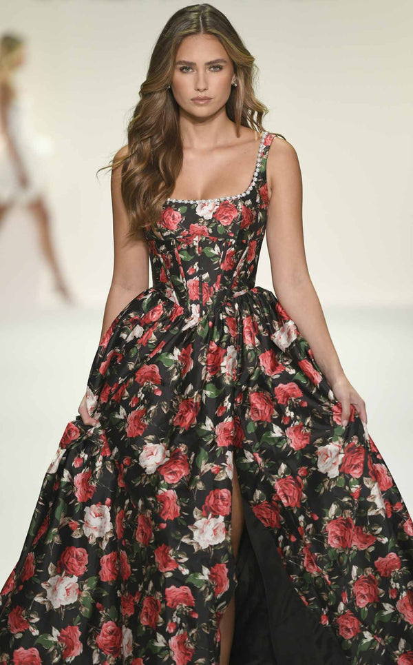 Sherri Hill 57725 Black Print