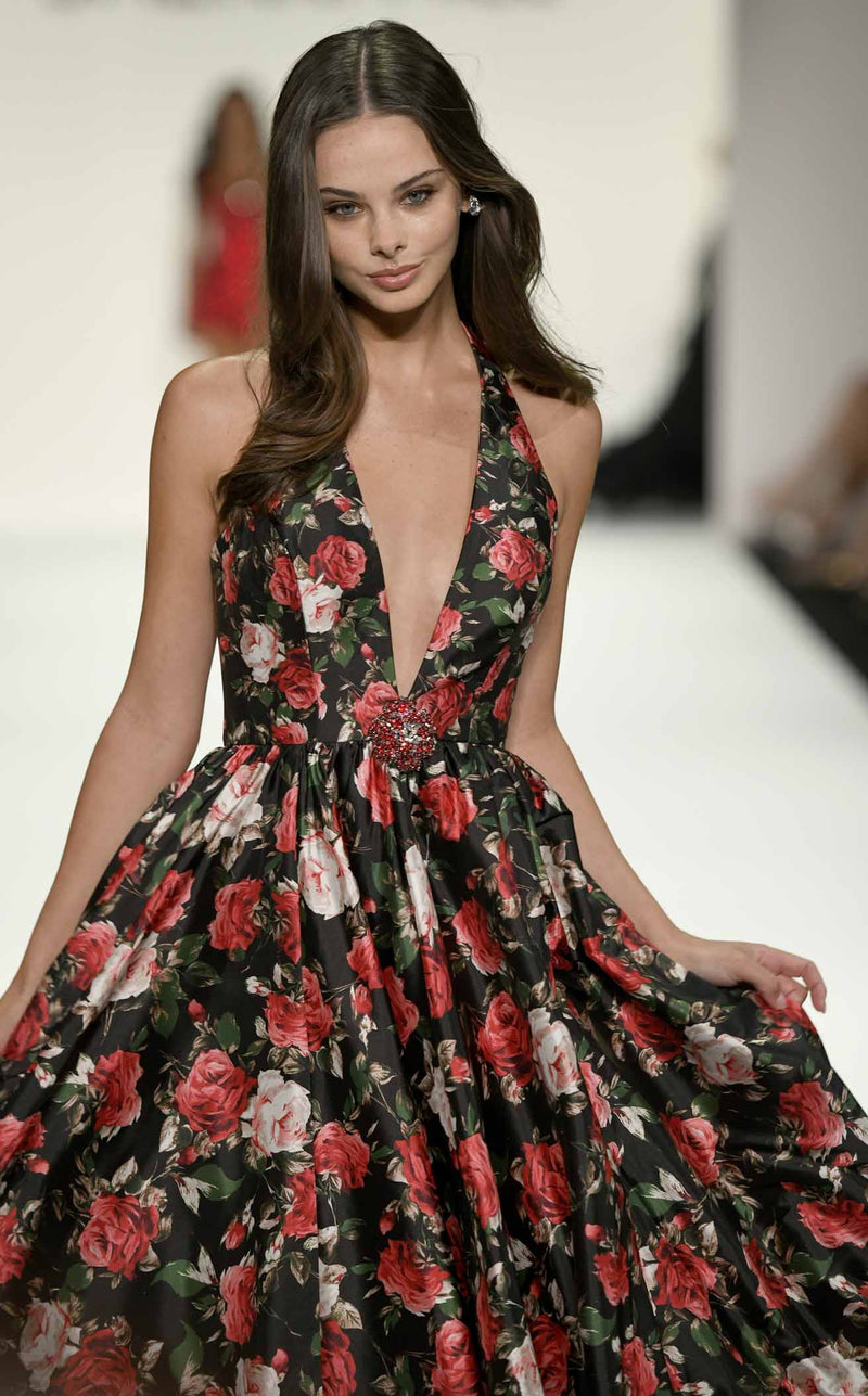 Sherri Hill 57726 Black Print