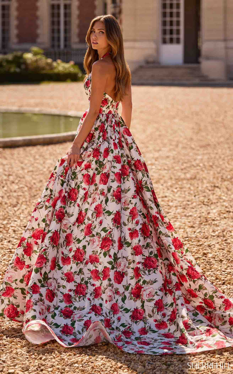 Sherri Hill 57726 Ivory Print