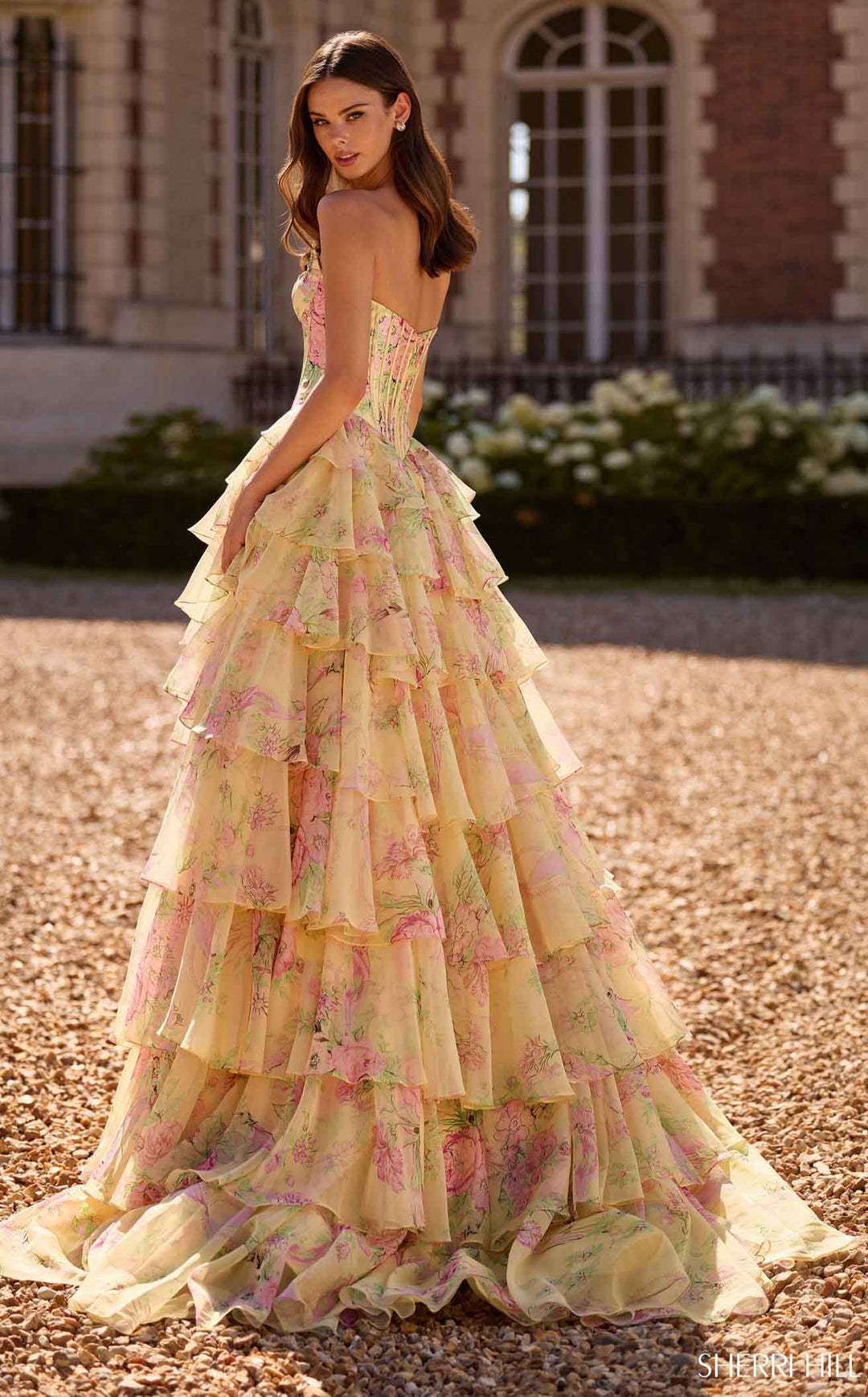 Sherri Hill 57727 Light-Yellow-Print