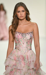 Sherri Hill 57727 Pink Print