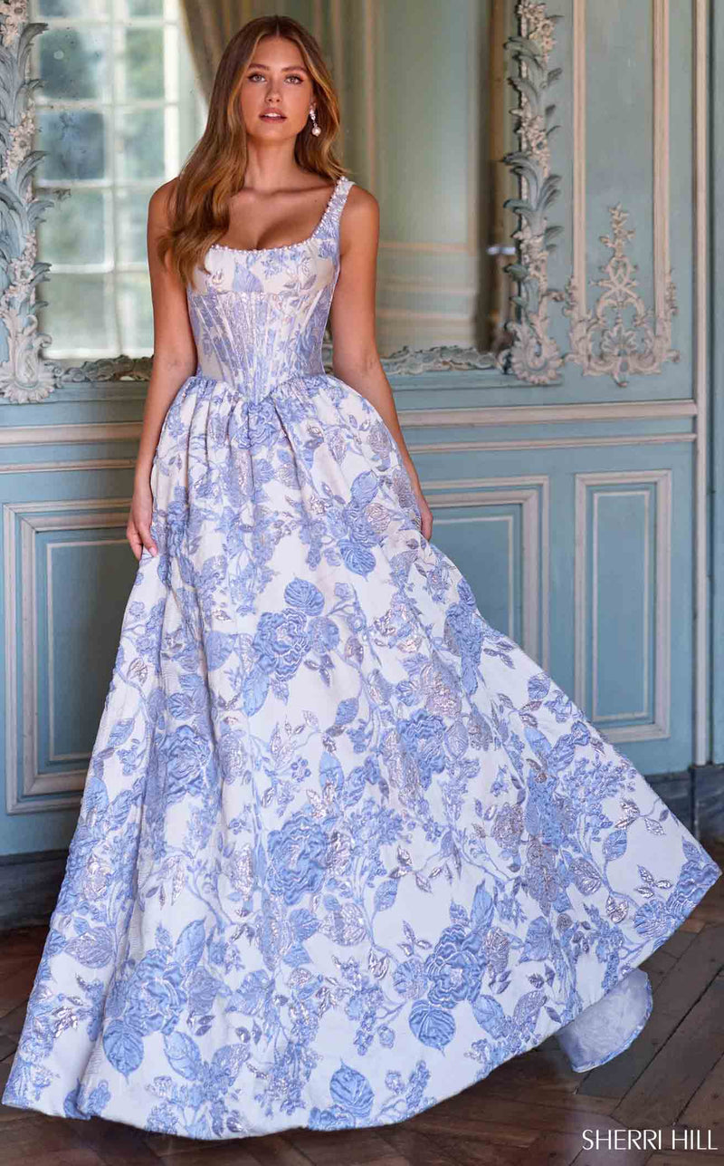 Sherri Hill 57731 Ivory/Light Blue