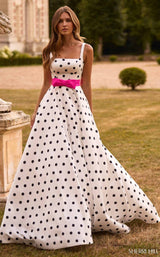 Sherri Hill 57748 Ivory/Black/Fuchsia