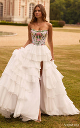 Sherri Hill 57750 Ivory Multi