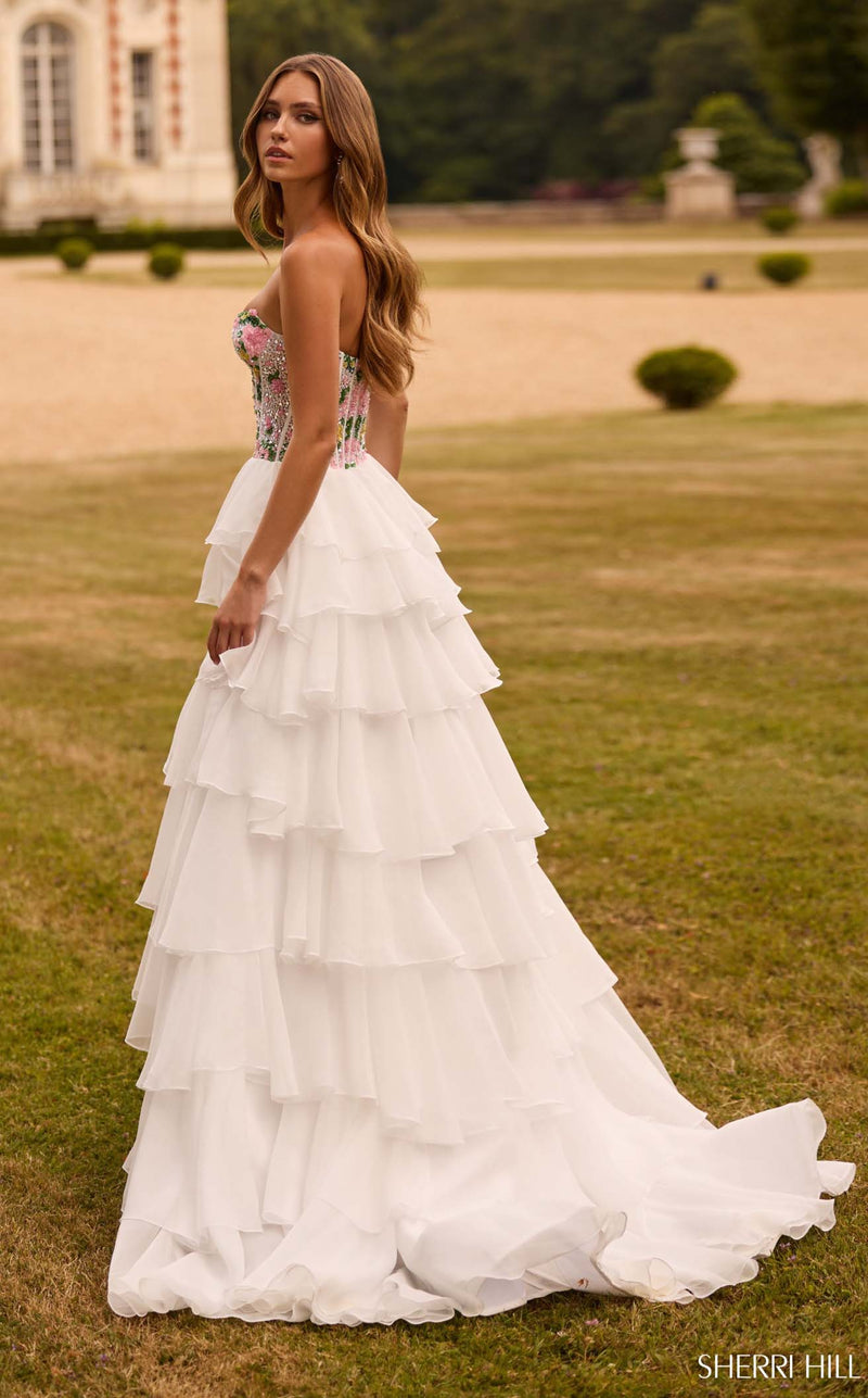 Sherri Hill 57750 Ivory Multi
