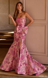 Sherri Hill 57762 Rose/Gold Print