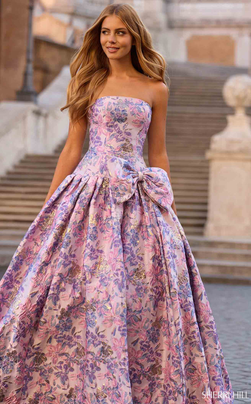 Sherri Hill 57781 Lilac Print