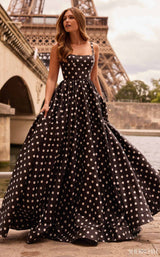 Sherri Hill 57787 Black/White Print