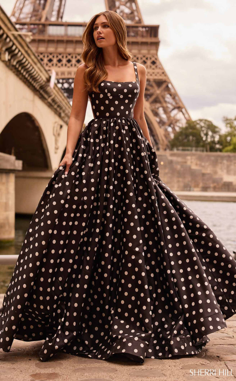 Sherri Hill 57787 Black/White Print