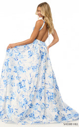 Sherri Hill 57789 Ivory-Blue-Print
