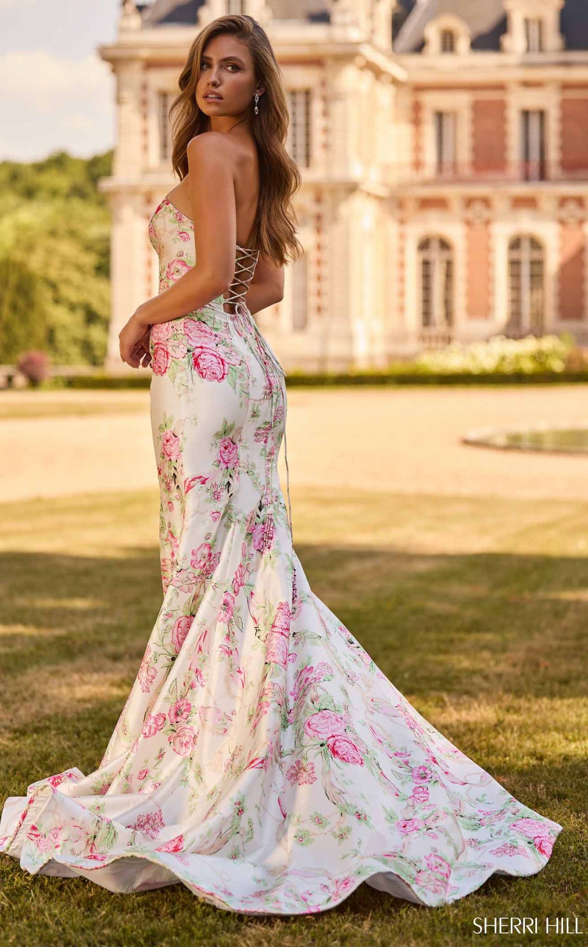 Sherri Hill 57796 Prom Dress - Periwinkle-Print | NewYorkDress