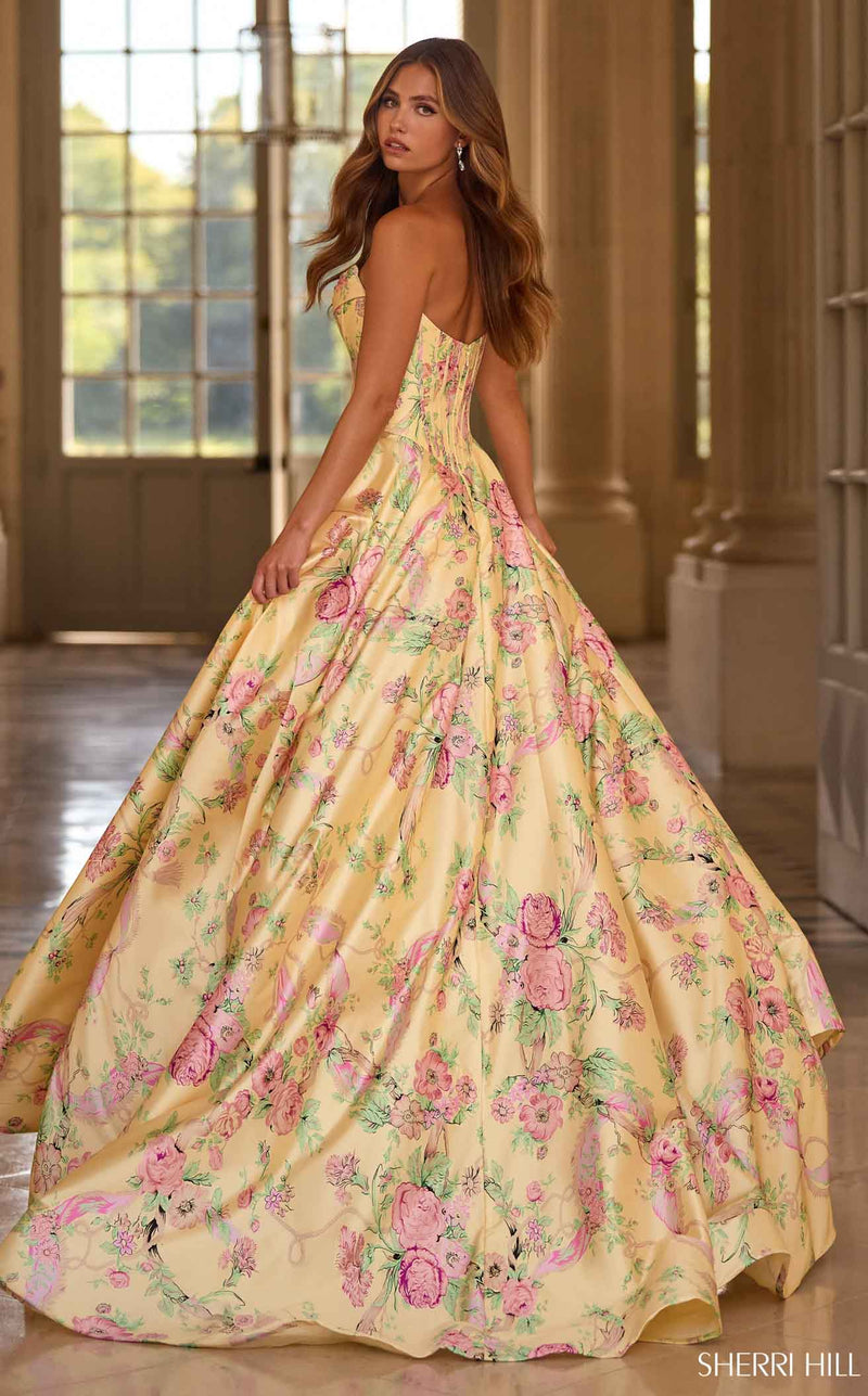 Sherri Hill 57797 Light-Yellow-Print
