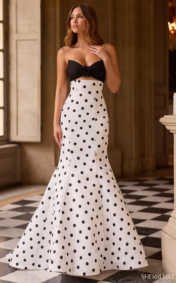 Sherri Hill 57800 Black/Ivory