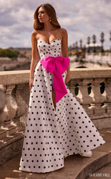 Sherri Hill 57804 Ivory/Black/Fuchsia