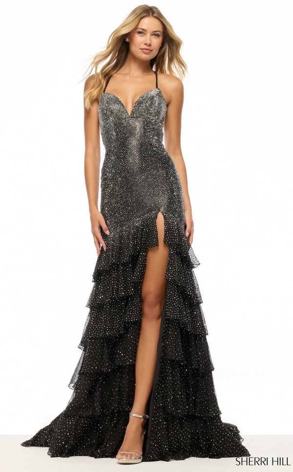 Sherri Hill 57832 Black/Silver