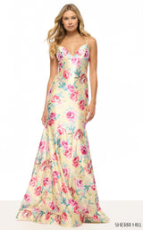 Sherri Hill 57859 Yellow Multi Print
