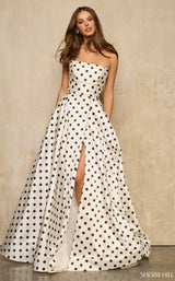 Sherri Hill 57871 Ivory/Black Print