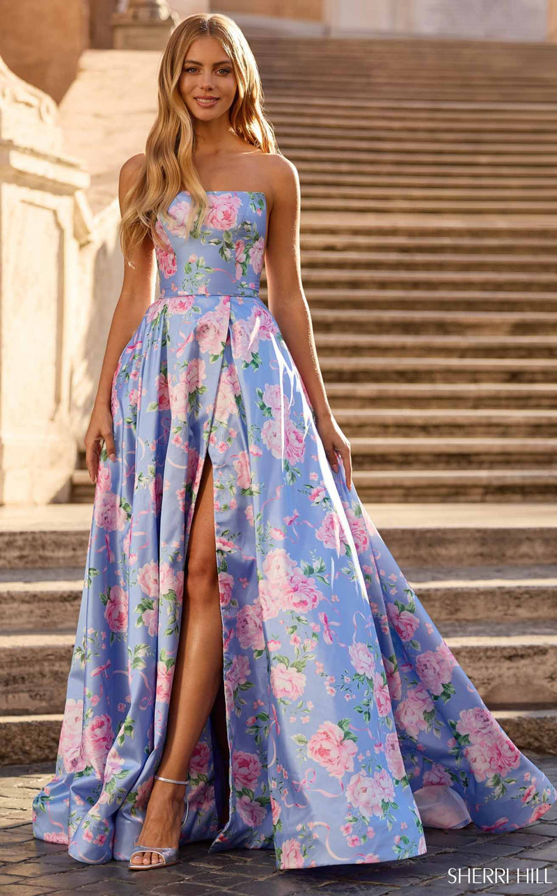 Sherri Hill 57880 Periwinkle-Print