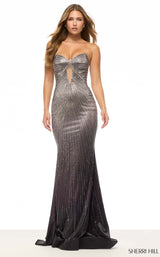 Sherri Hill 57902 Gunmetal/Black Ombre