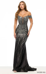 Sherri Hill 57905 Black/Silver