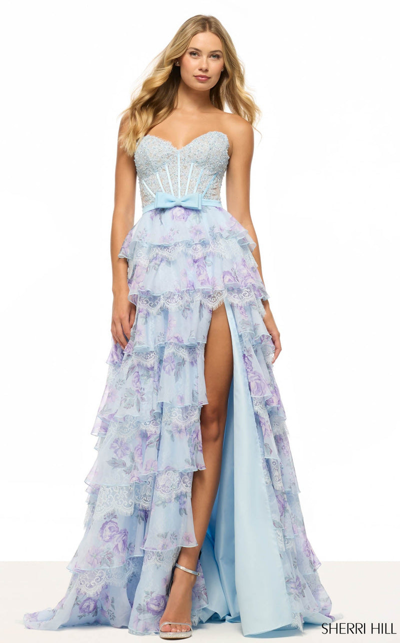 Sherri Hill 57908 Light Blue Multi