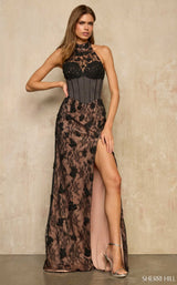 Sherri Hill 57920 Black/Nude