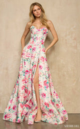 Sherri Hill 57947 Ivory/Multi Print