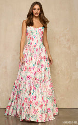 Sherri Hill 57948 Ivory/Multi Print