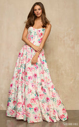 Sherri Hill 57948 Ivory/Multi Print