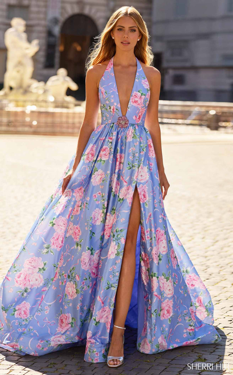 Sherri Hill 57955 Periwinkle-Print