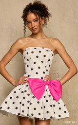 Sherri Hill 57989 White/Black/Bright-Pink